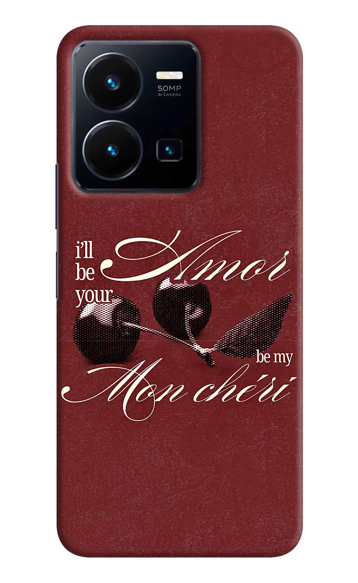 Velvet Cherry Vivo Y35 Back Cover