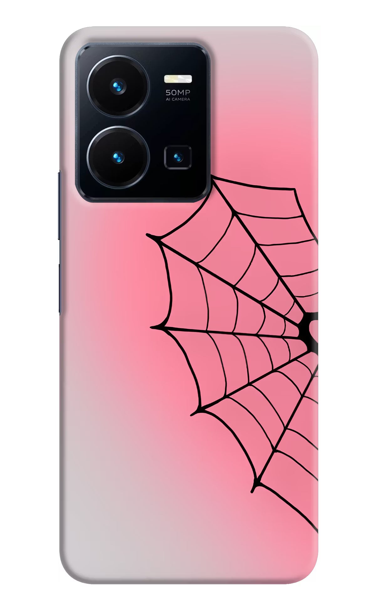 Pink Web Vivo Y35 Back Cover