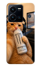 Gamer Cat Energy Vivo Y35 Hard Case Back Cover by Casekaro