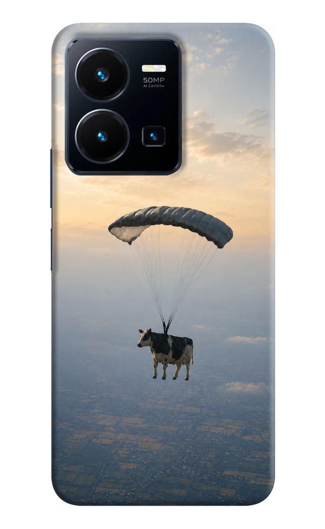 Skydiving Cow Vivo Y35 Hard Case Back Cover by Casekaro