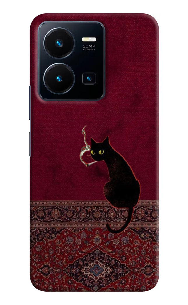 Midnight Cat Vivo Y35 Hard Case Back Cover by Casekaro