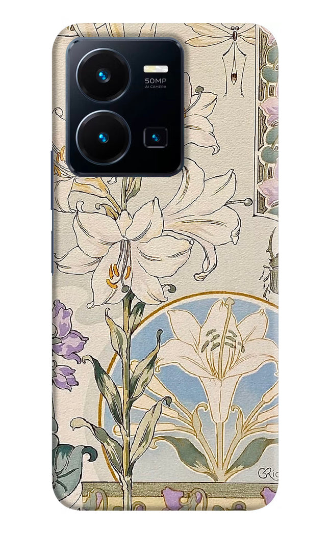 White Lily Vivo Y35 Hard Case Back Cover by Casekaro