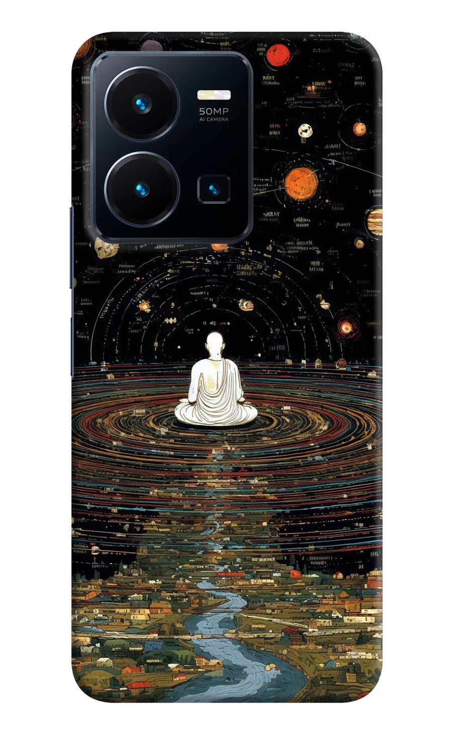 Space Monk Vivo Y35 Back Cover, Hard case