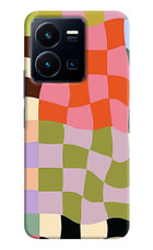 Wavy Grid Vivo Y35 Back Cover