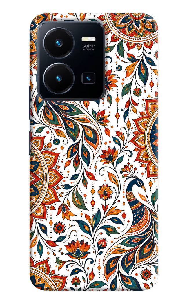 White Mayura Vivo Y35 Hard Case Back Cover by Casekaro