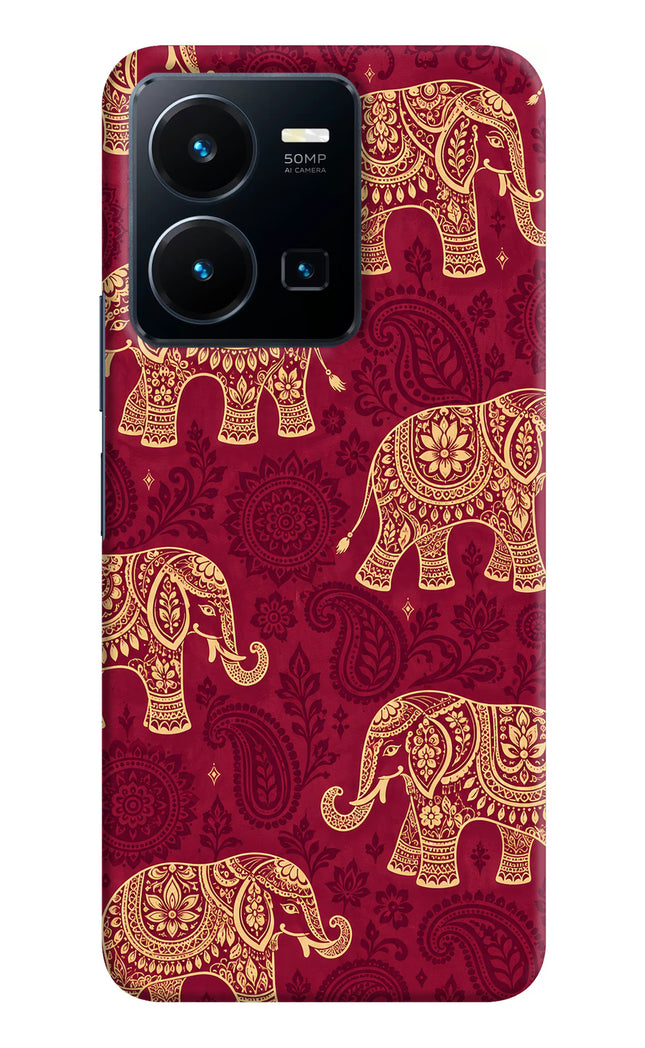 Maroon Elephant Vivo Y35 Hard Case Back Cover by Casekaro