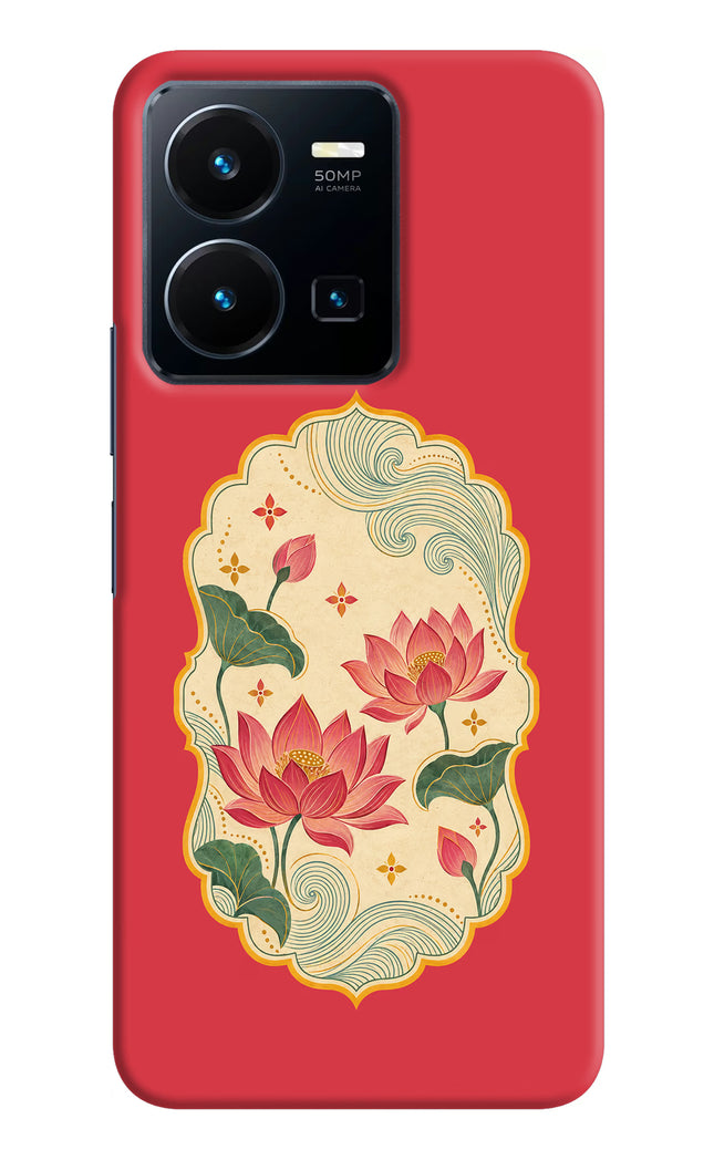 Pink Lotus Vivo Y35 Hard Case Back Cover by Casekaro