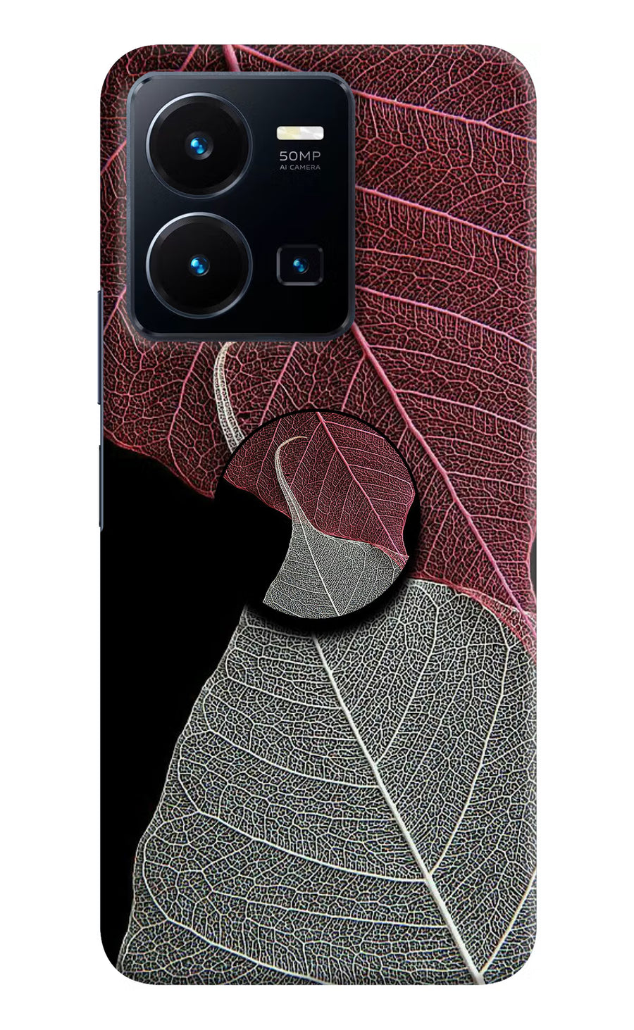 Leaf Pattern Vivo Y35 Pop Case, Hard case