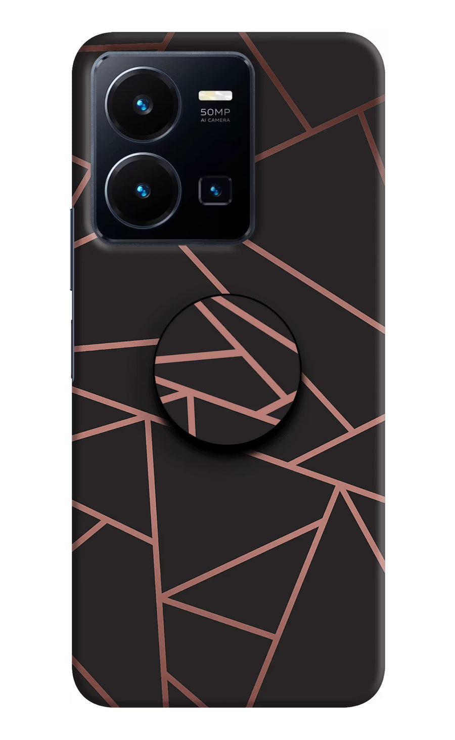 Geometric Pattern Vivo Y35 Pop Case, Hard case