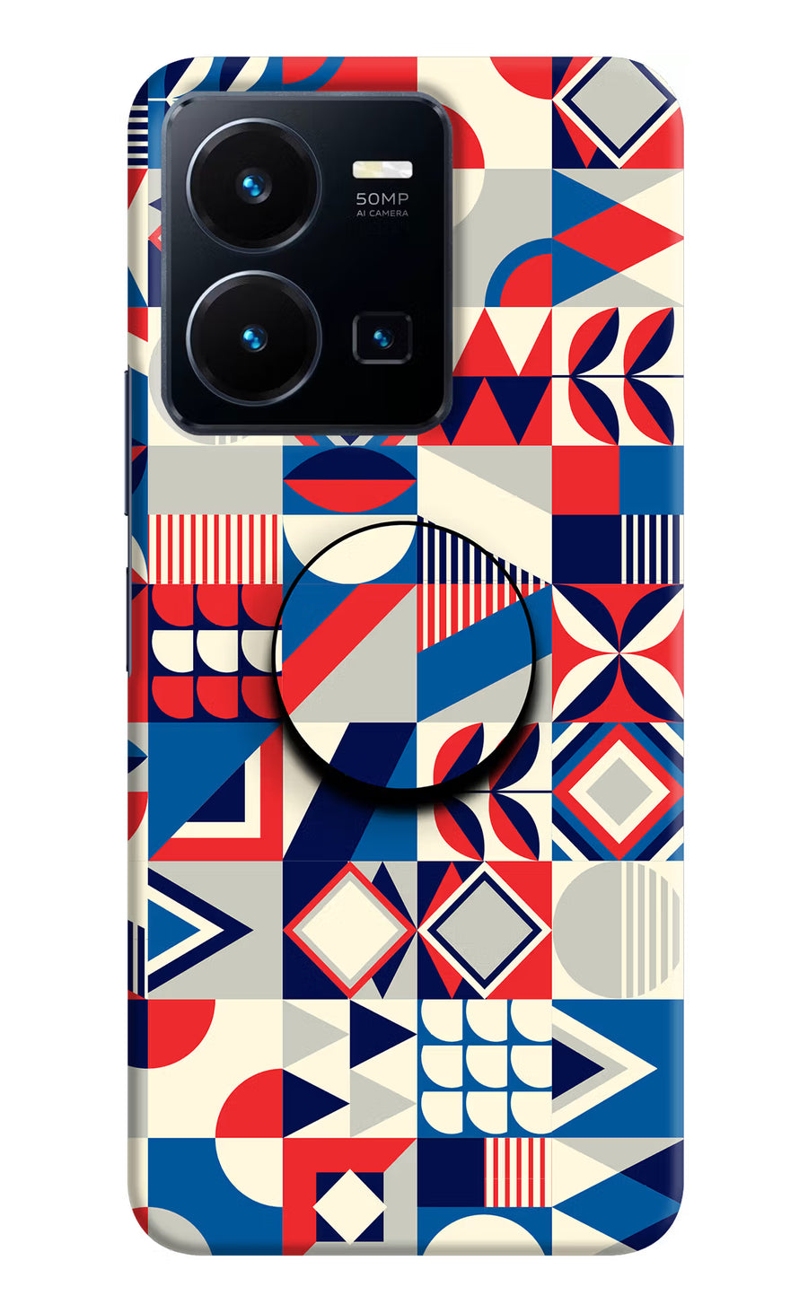 Colorful Pattern Vivo Y35 Pop Case, Hard case