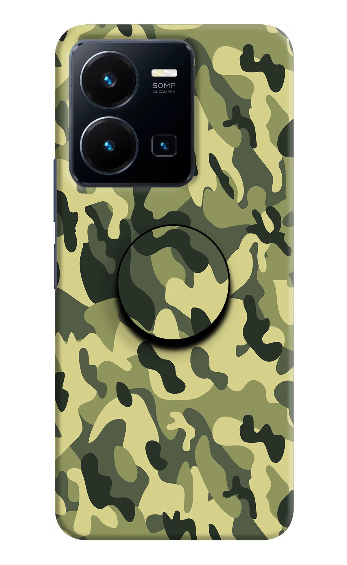 Camouflage Vivo Y35 Pop Case by Casekaro