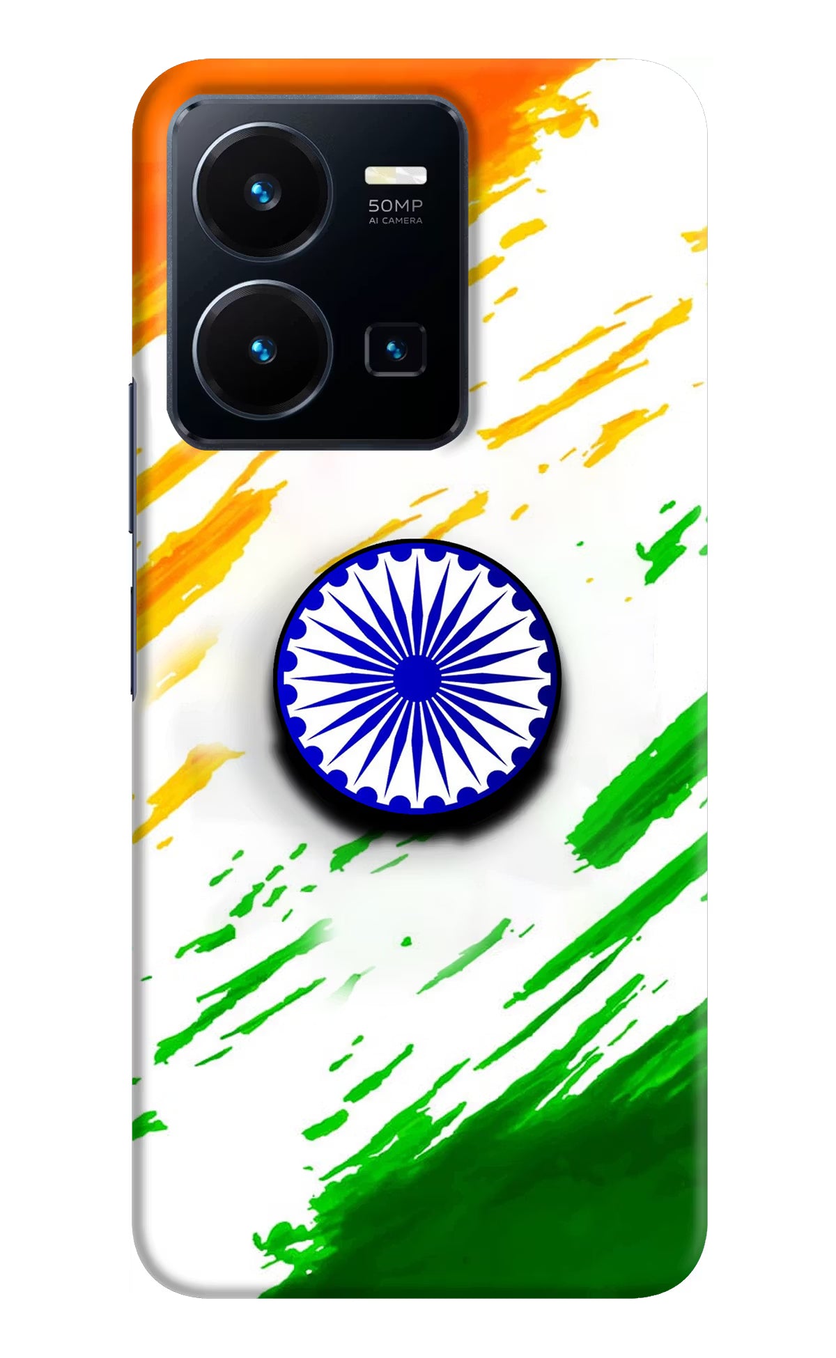 Indian Flag Ashoka Chakra Vivo Y35 Pop Case by Casekaro