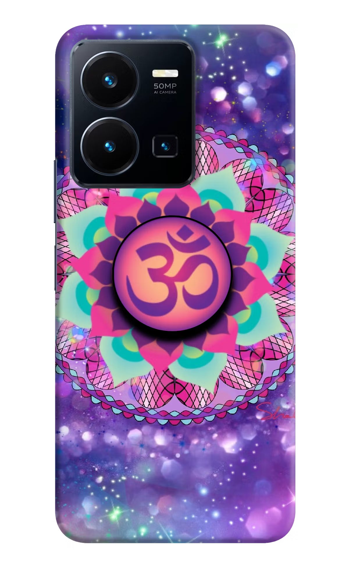 Om Purple Vivo Y35 Pop Case by Casekaro