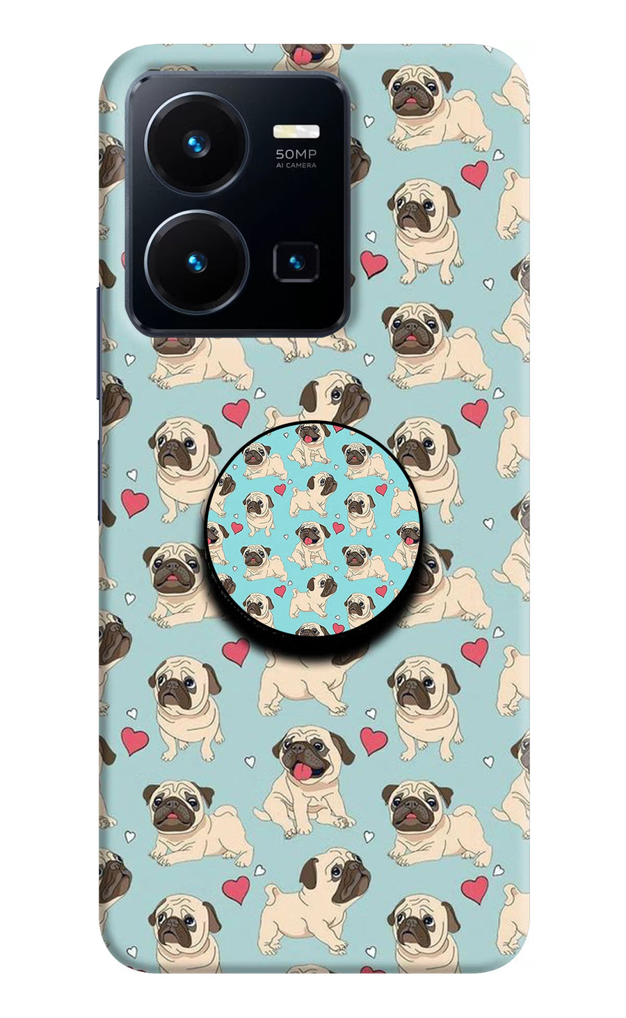 Pug Dog Vivo Y35 Pop Case, Hard case