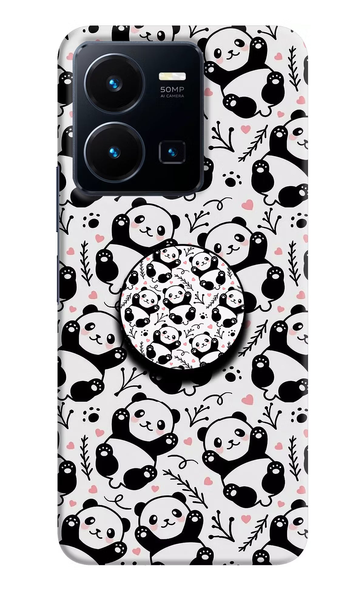 Cute Panda Vivo Y35 Pop Case by Casekaro