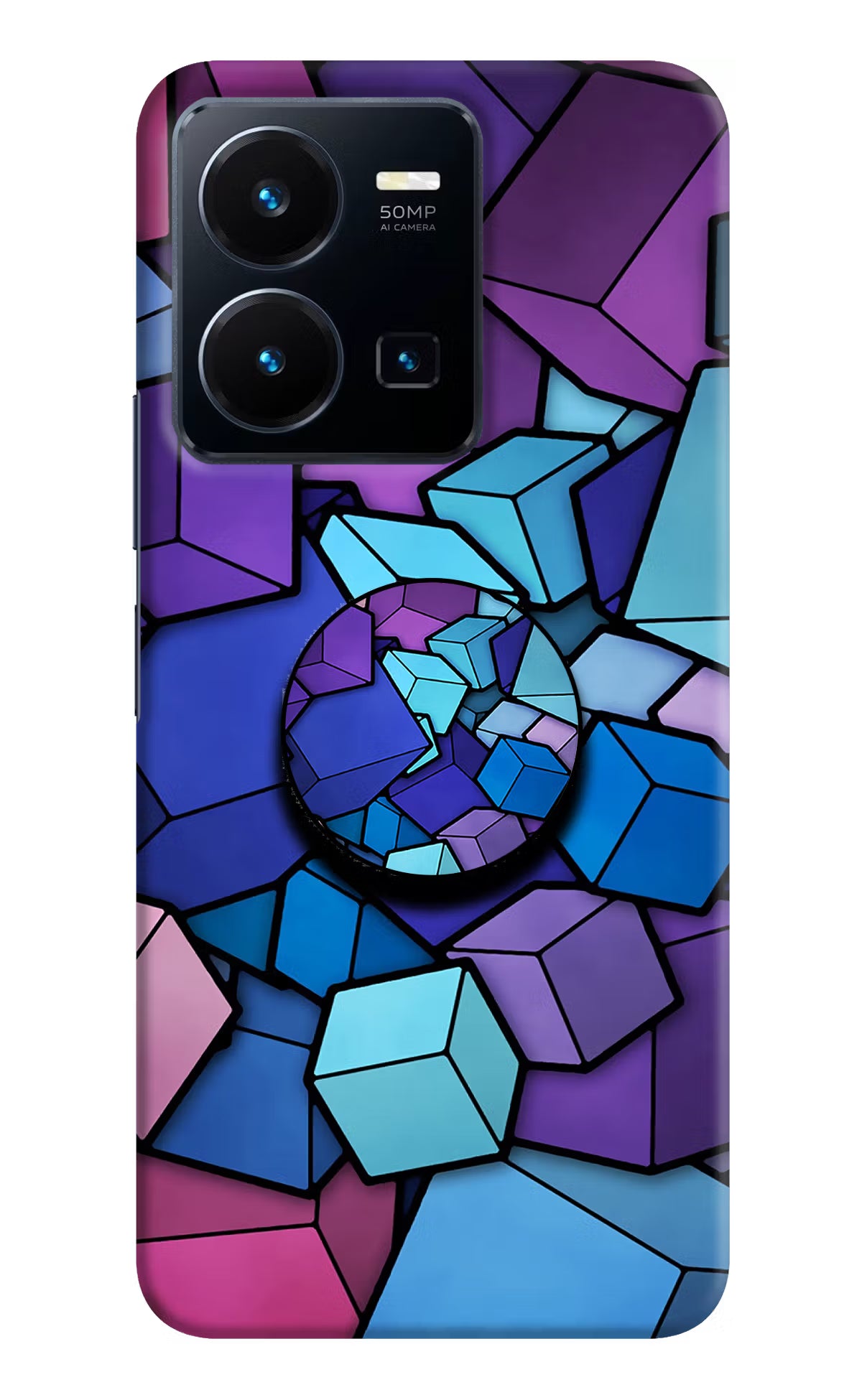 Cubic Abstract Vivo Y35 Pop Case by Casekaro