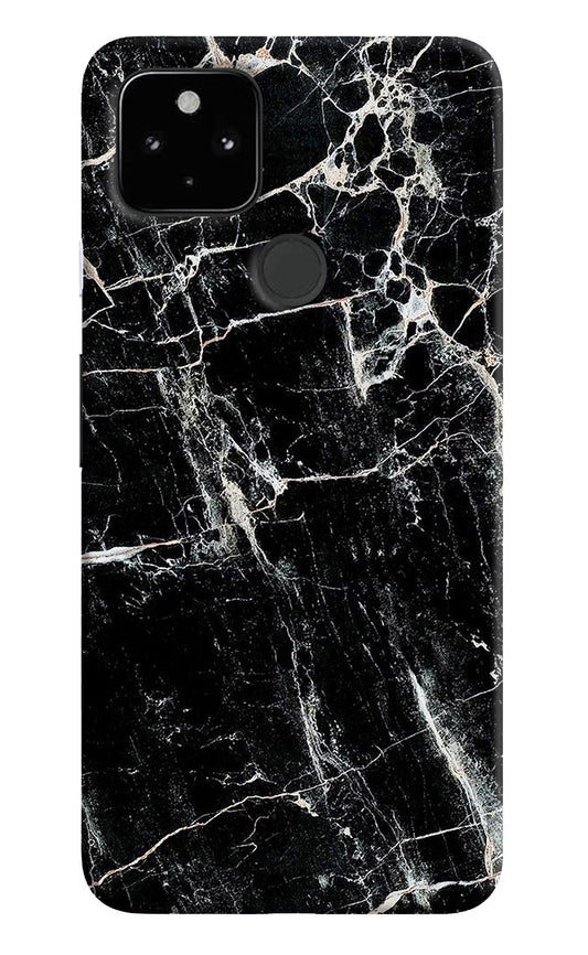 Black Marble Texture Google Pixel 4A Hard Case Back Cover by Casekaro