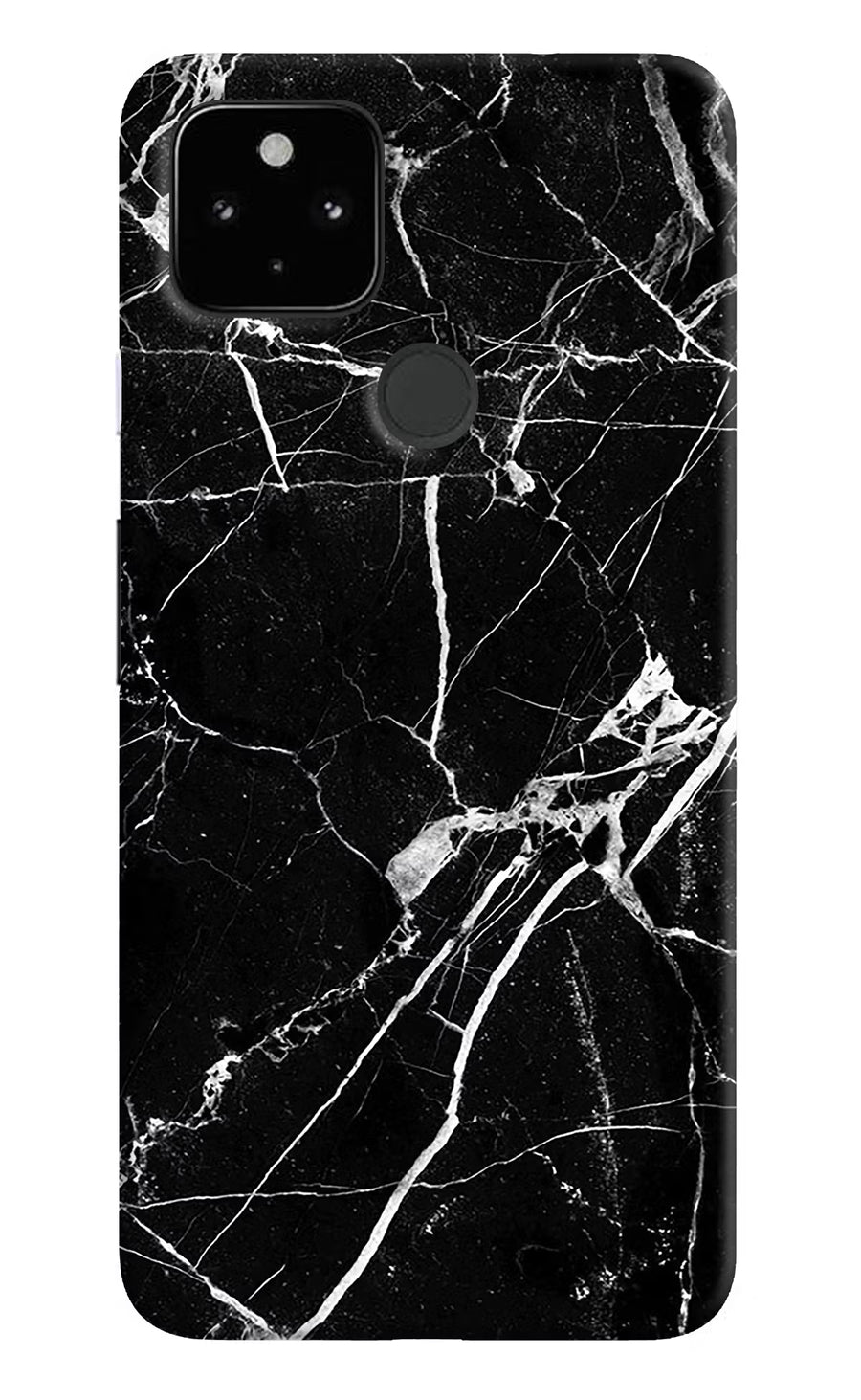 Black Marble Pattern Google Pixel 4A Back Cover, Hard case