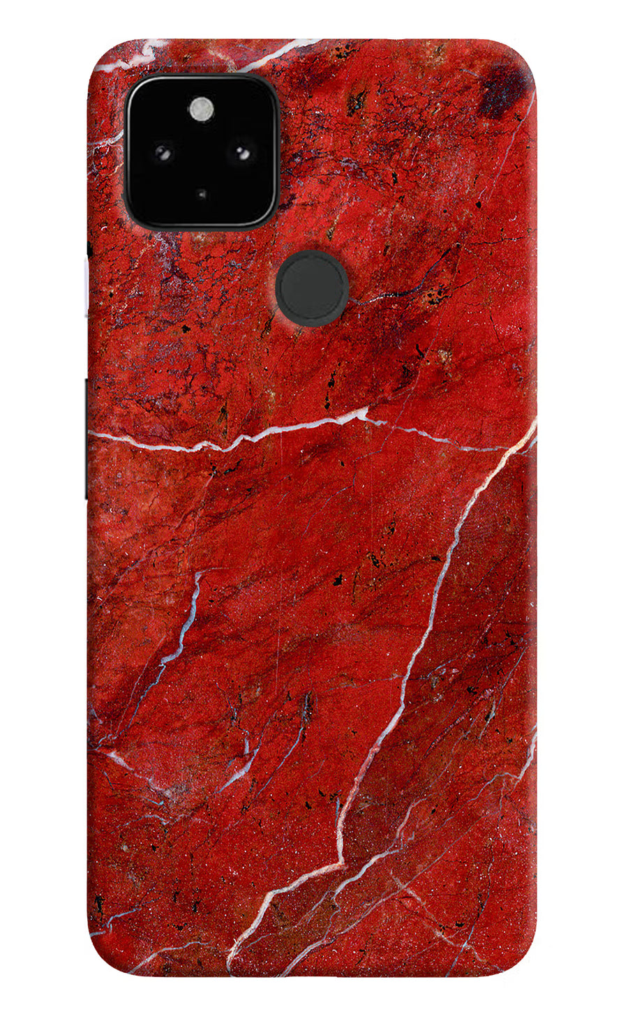 Red Marble Design Google Pixel 4A Back Cover, Hard case