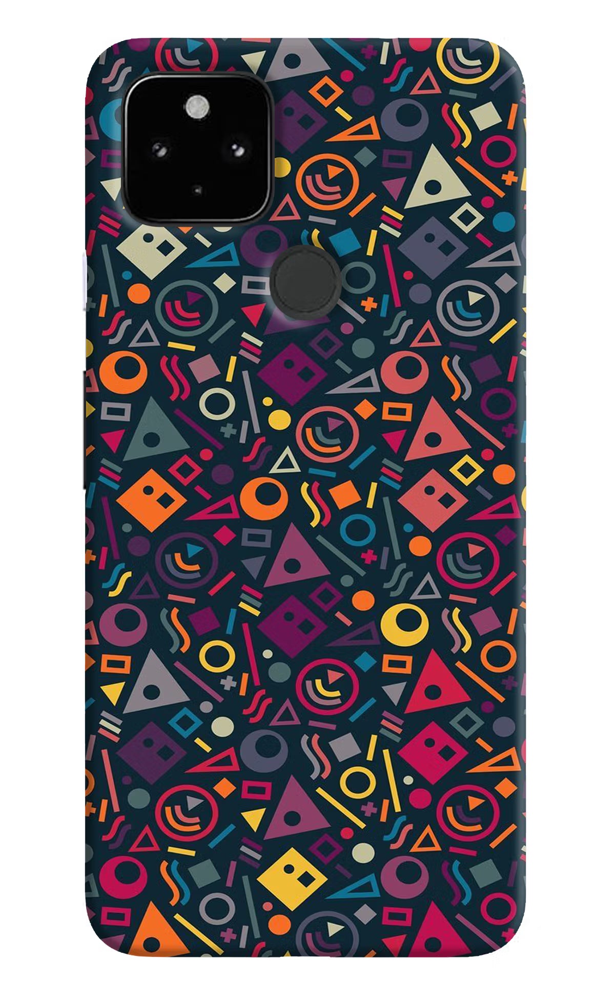 Geometric Abstract Google Pixel 4A Hard Case Back Cover by Casekaro