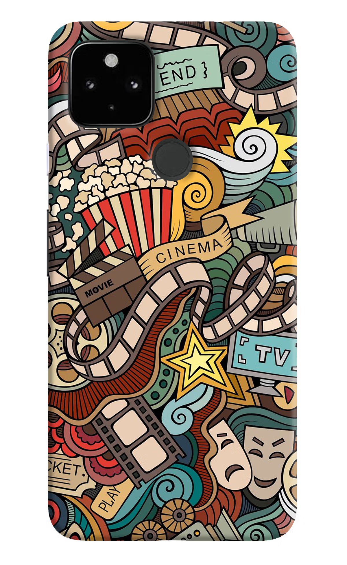 Cinema Abstract Google Pixel 4A Hard Case Back Cover by Casekaro