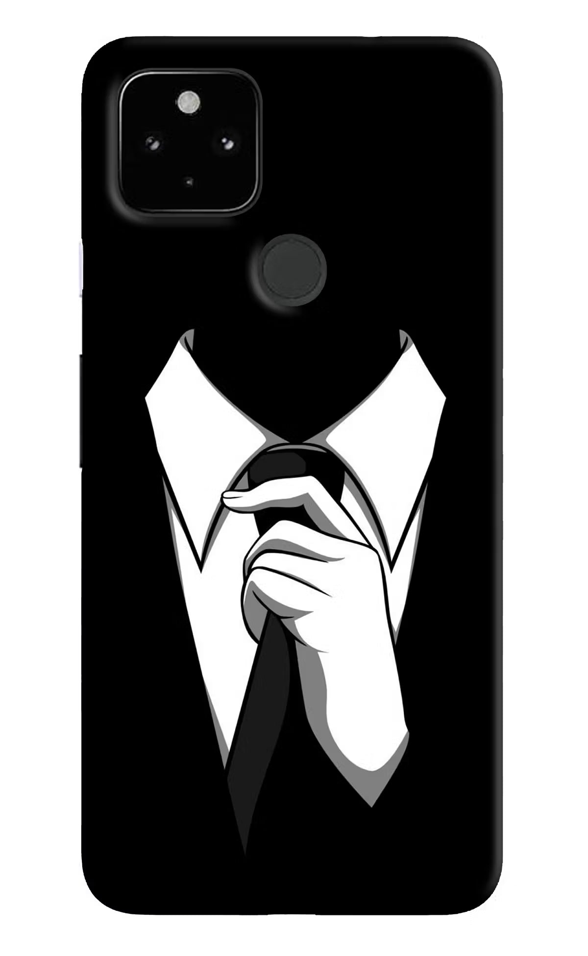 Black Tie Google Pixel 4A Hard Case Back Cover by Casekaro