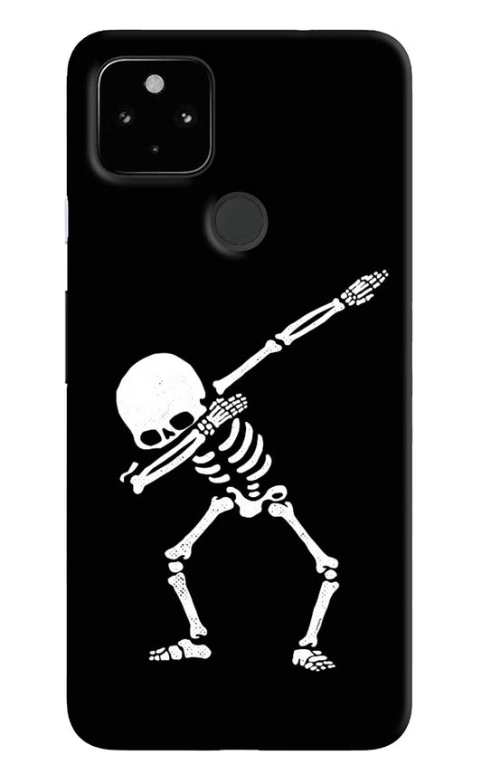 Dabbing Skeleton Art Google Pixel 4A Hard Case Back Cover by Casekaro