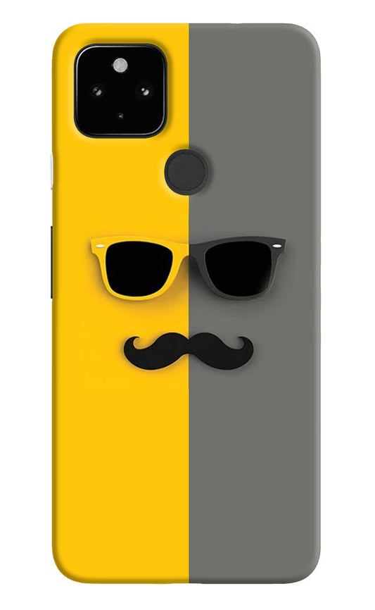 Sunglasses with Mustache Google Pixel 4A Hard Case Back Cover by Casekaro