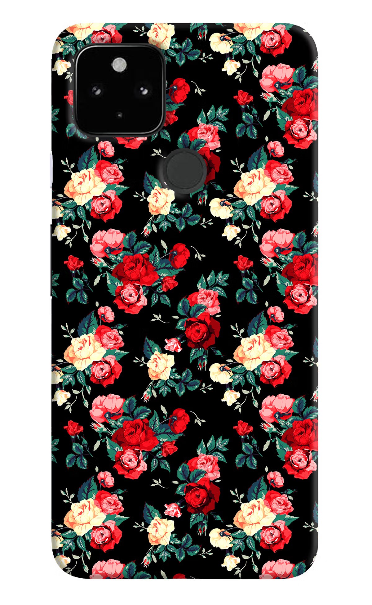 Rose Pattern Google Pixel 4A Hard Case Back Cover by Casekaro