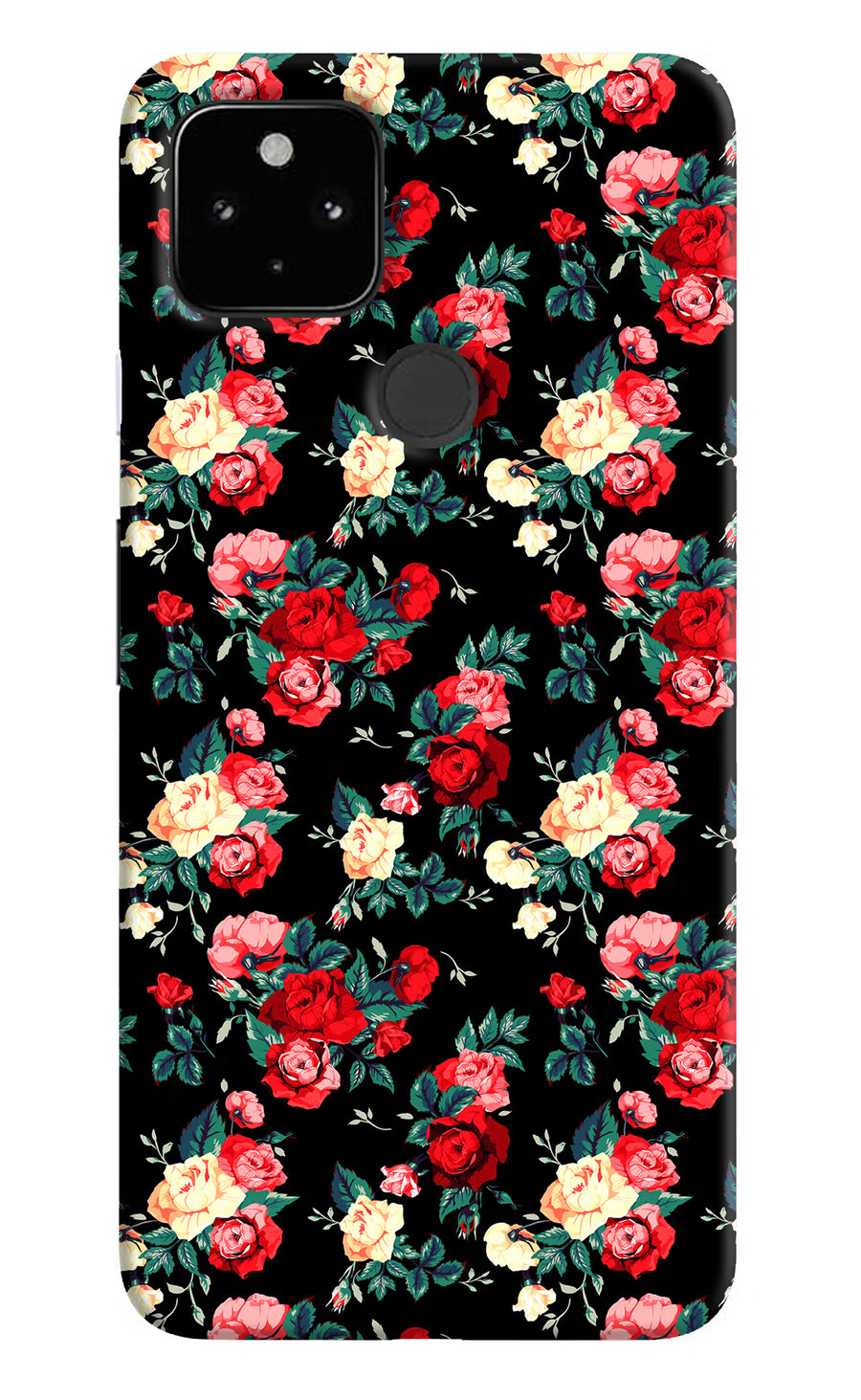 Rose Pattern Google Pixel 4A Back Cover, Hard case