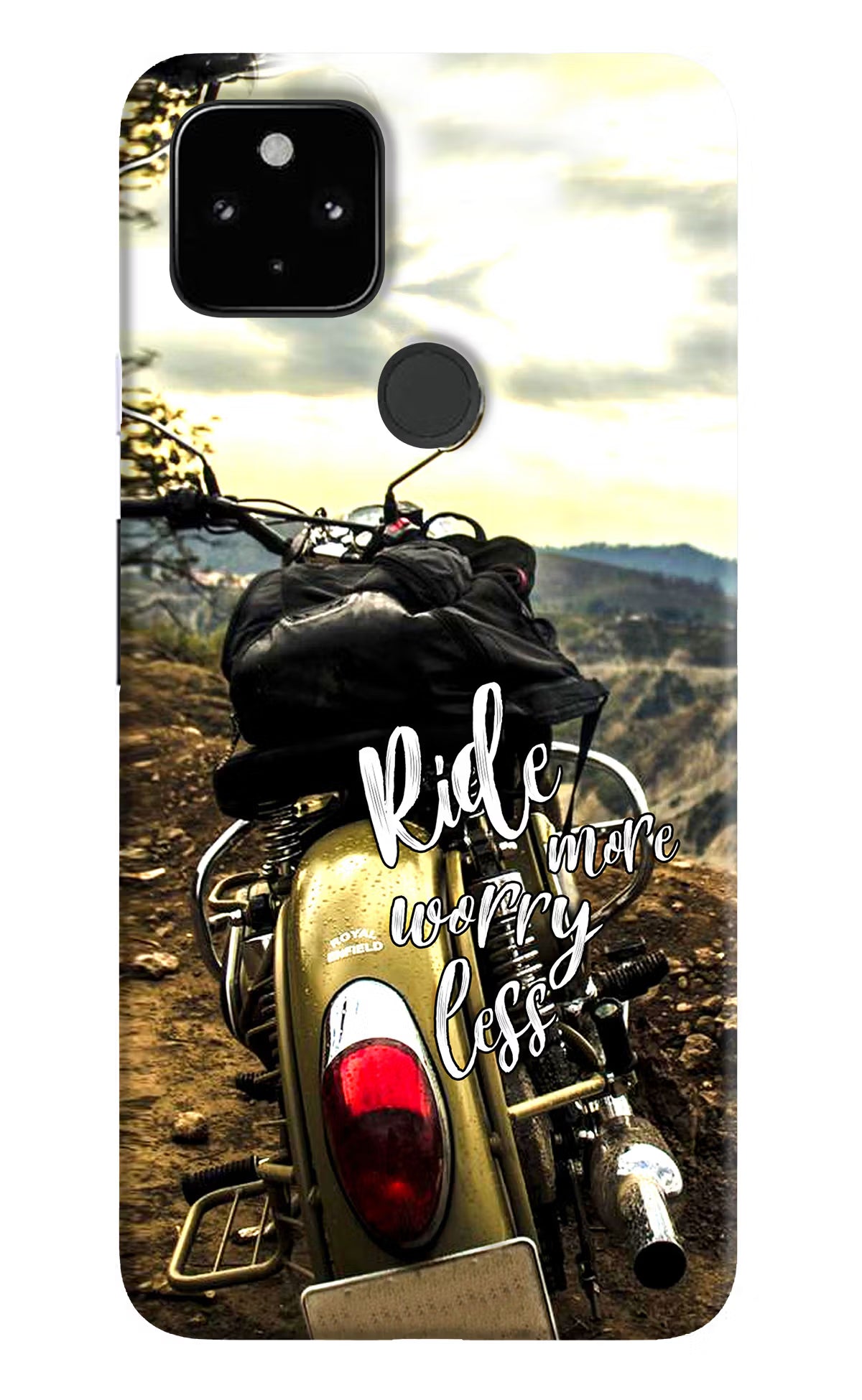 Ride More Worry Less Google Pixel 4A Hard Case Back Cover by Casekaro