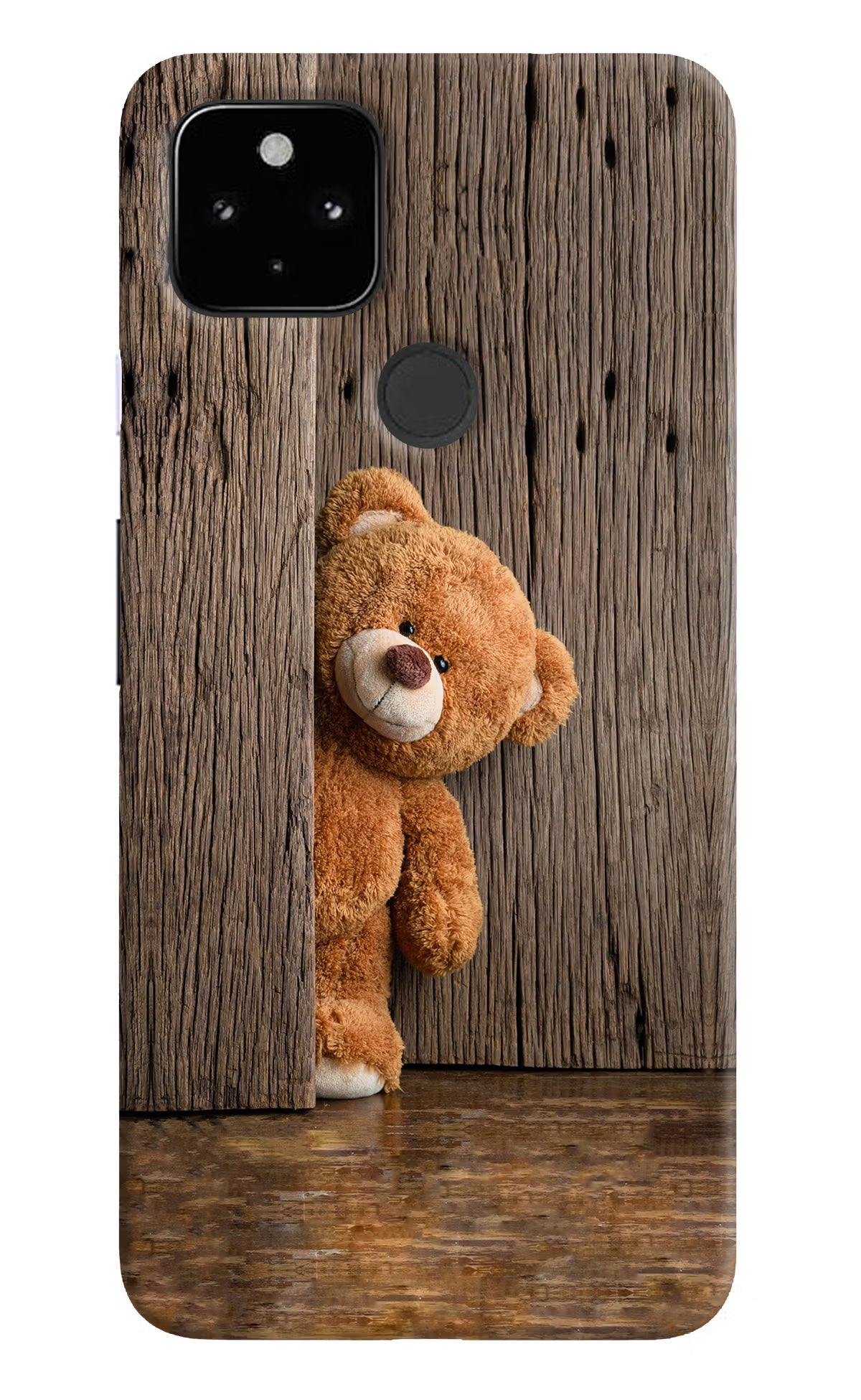 Teddy Wooden Google Pixel 4A Hard Case Back Cover by Casekaro