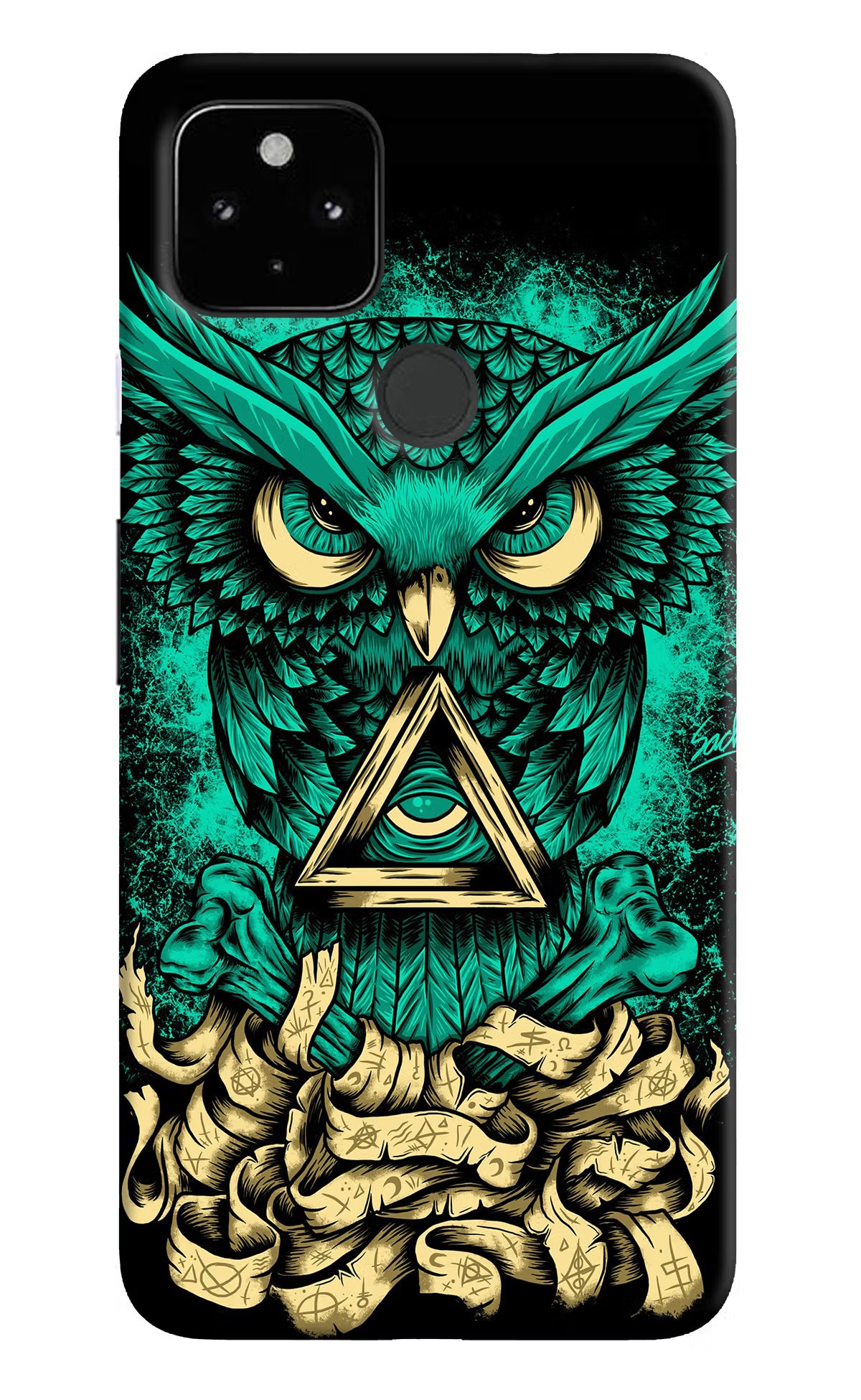 Green Owl Google Pixel 4A Hard Case Back Cover by Casekaro