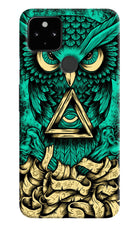 Green Owl Google Pixel 4A Hard Case Back Cover by Casekaro