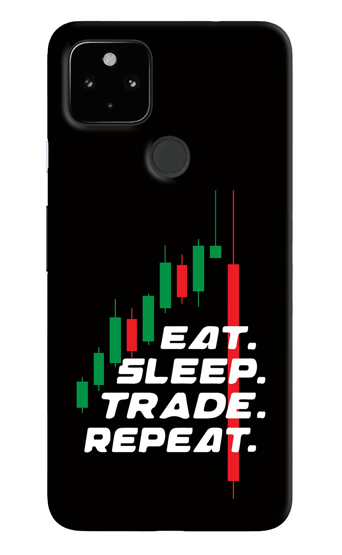 Eat Sleep Trade Repeat Google Pixel 4A Hard Case Back Cover by Casekaro