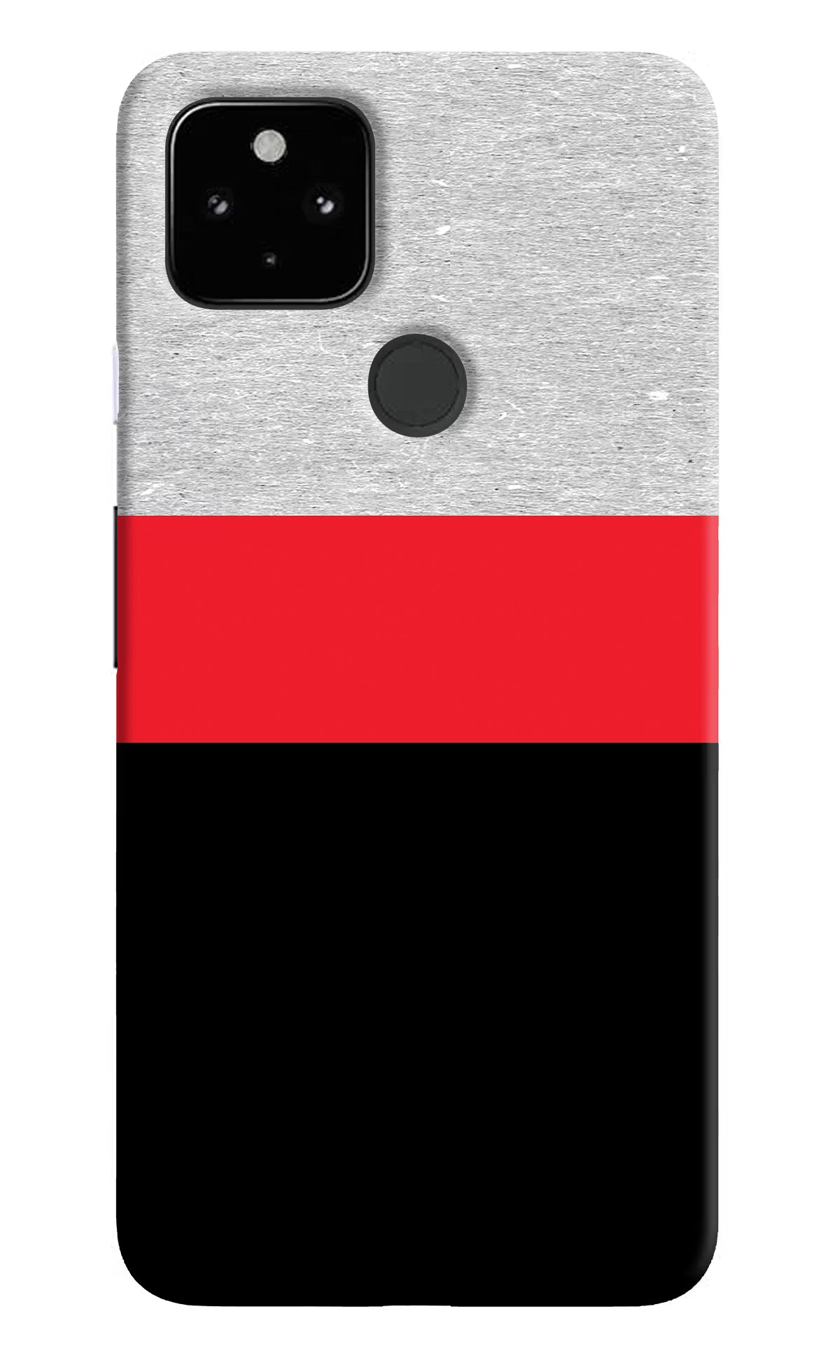 Tri Color Pattern Google Pixel 4A Hard Case Back Cover by Casekaro