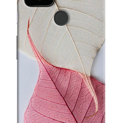 White Pink Leaf Google Pixel 4A Hard Case Back Cover by Casekaro