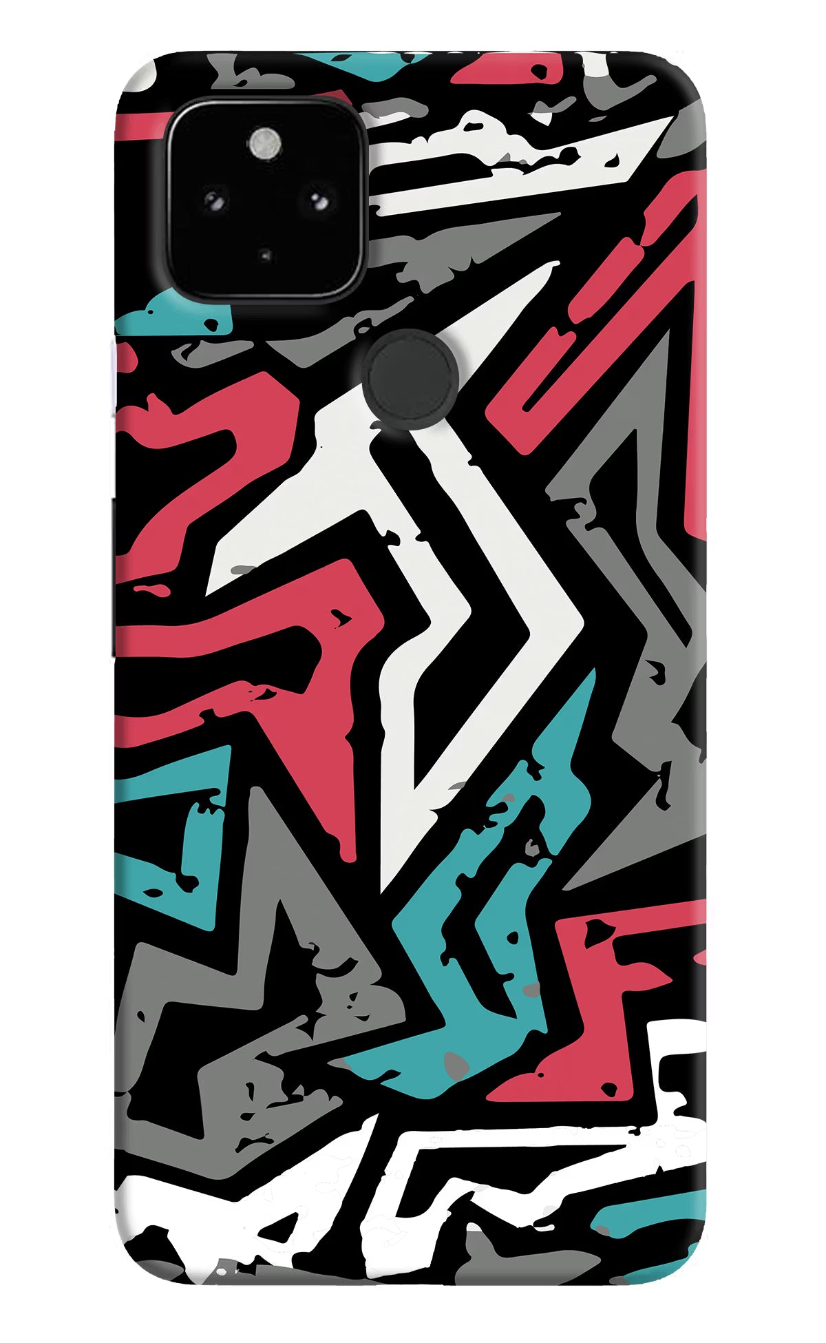 Geometric Graffiti Google Pixel 4A Hard Case Back Cover by Casekaro