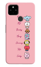 BTS names Google Pixel 4A Hard Case Back Cover by Casekaro