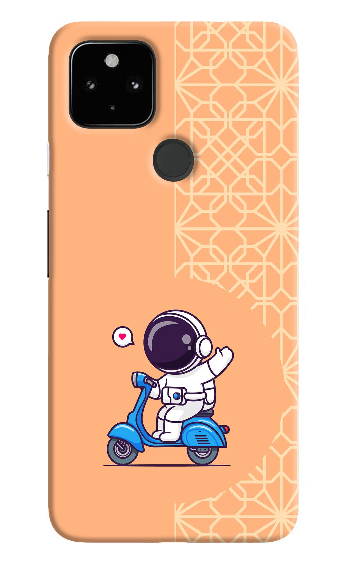 Cute Astronaut Riding Google Pixel 4A Hard Case Back Cover by Casekaro