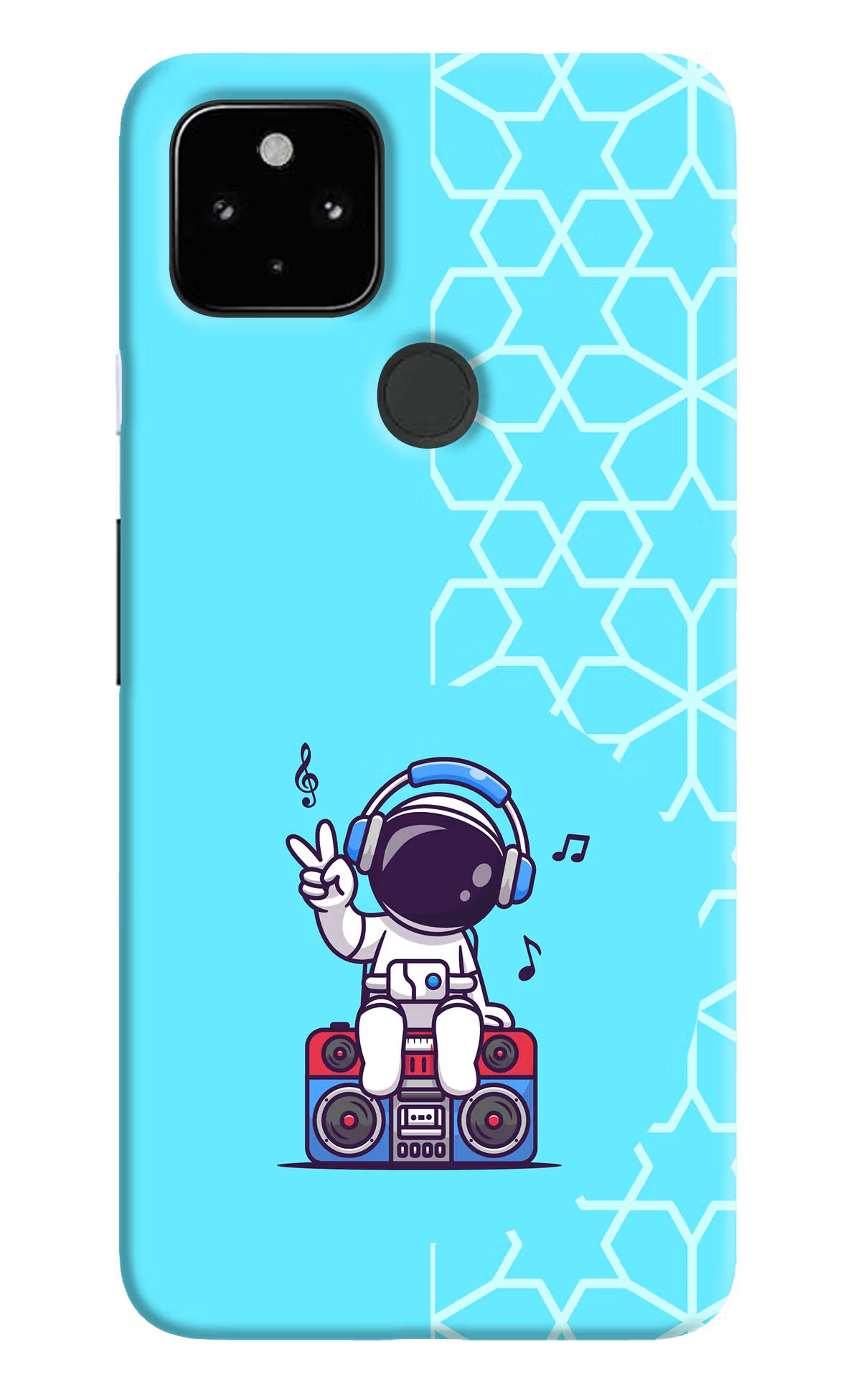 Cute Astronaut Chilling Google Pixel 4A Hard Case Back Cover by Casekaro