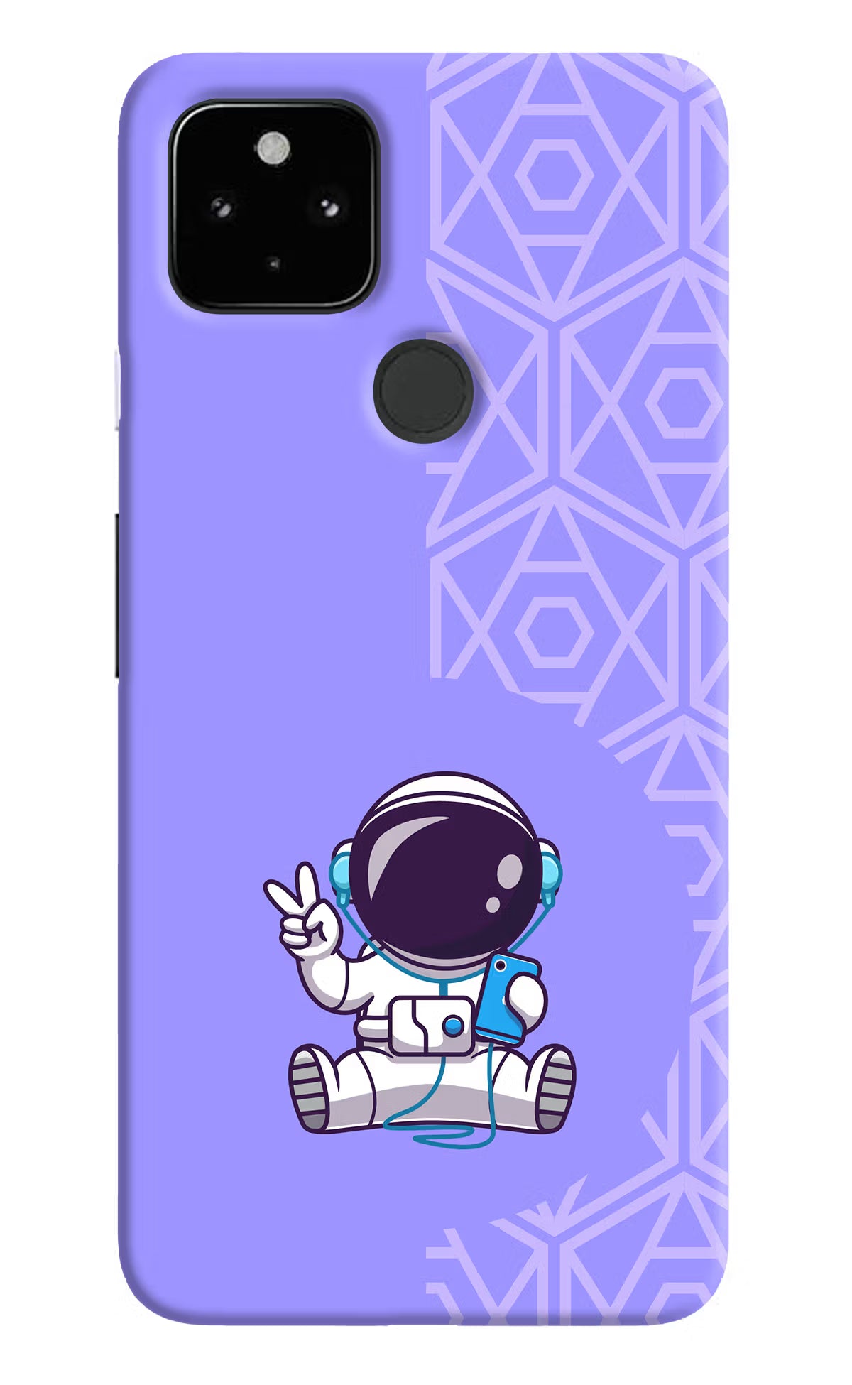 Cute Astronaut Chilling Google Pixel 4A Hard Case Back Cover by Casekaro