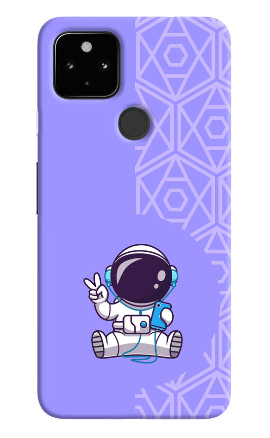 Cute Astronaut Chilling Google Pixel 4A Hard Case Back Cover by Casekaro