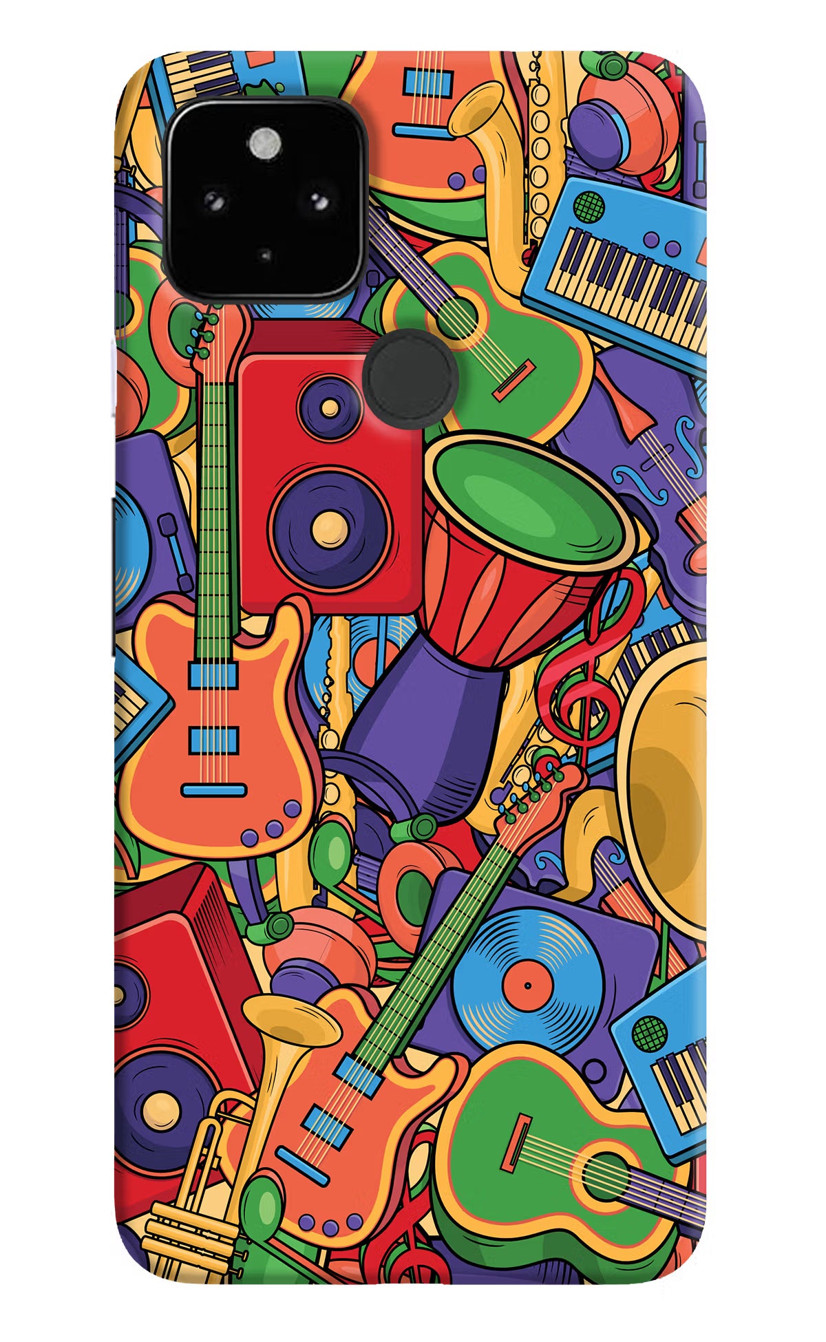 Music Instrument Doodle Google Pixel 4A Hard Case Back Cover by Casekaro