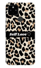 Leopard Print Self Love Google Pixel 4A Hard Case Back Cover by Casekaro