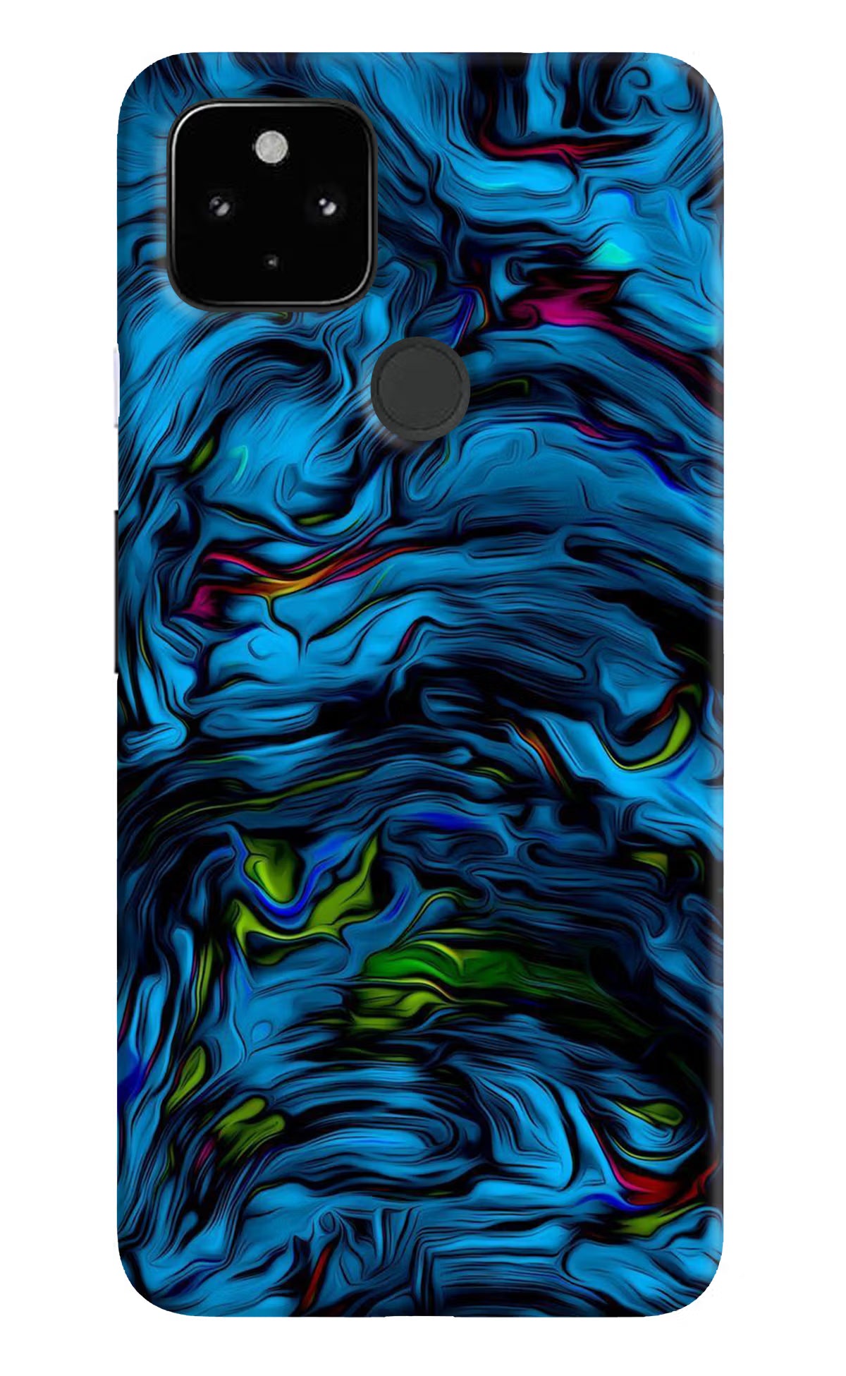 Dark Blue Abstract Google Pixel 4A Hard Case Back Cover by Casekaro