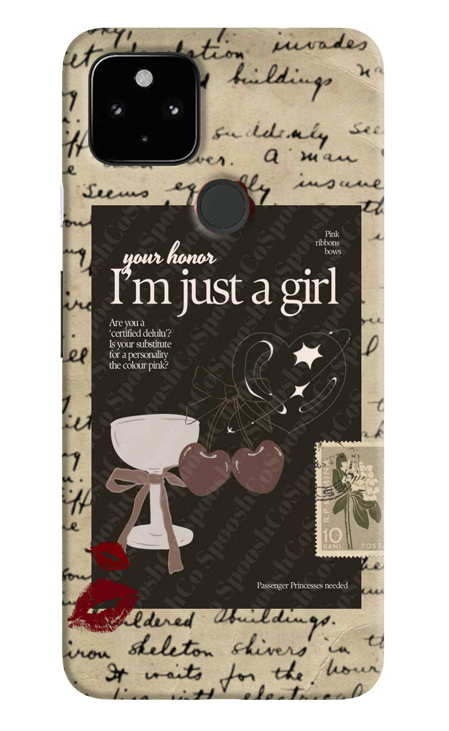 I am just a girl Google Pixel 4A Back Cover, Hard case