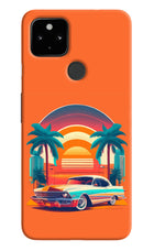Palm Drive 80s Google Pixel 4A Hard Case Back Cover by Casekaro