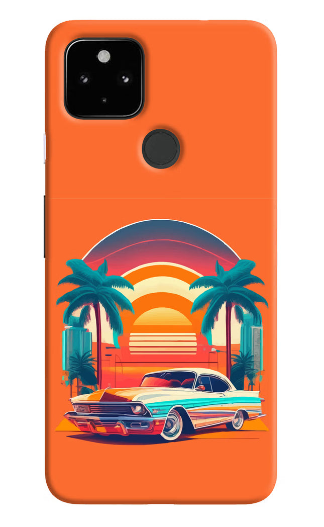 Palm Drive 80s Google Pixel 4A Hard Case Back Cover by Casekaro