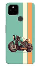 Striped Moto Drift Google Pixel 4A Hard Case Back Cover by Casekaro